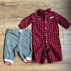 Ralph Lauren 3 mo old set checkered